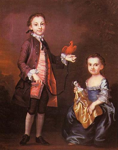 John Wollaston Portrait of Mann Page and his sister Elizabeth